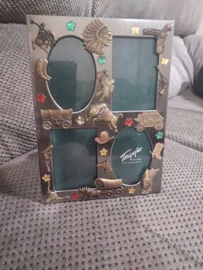 Vintage 1991 Terragrafics 2.25"x3.25" Old West Frontier 3D Collage Frame